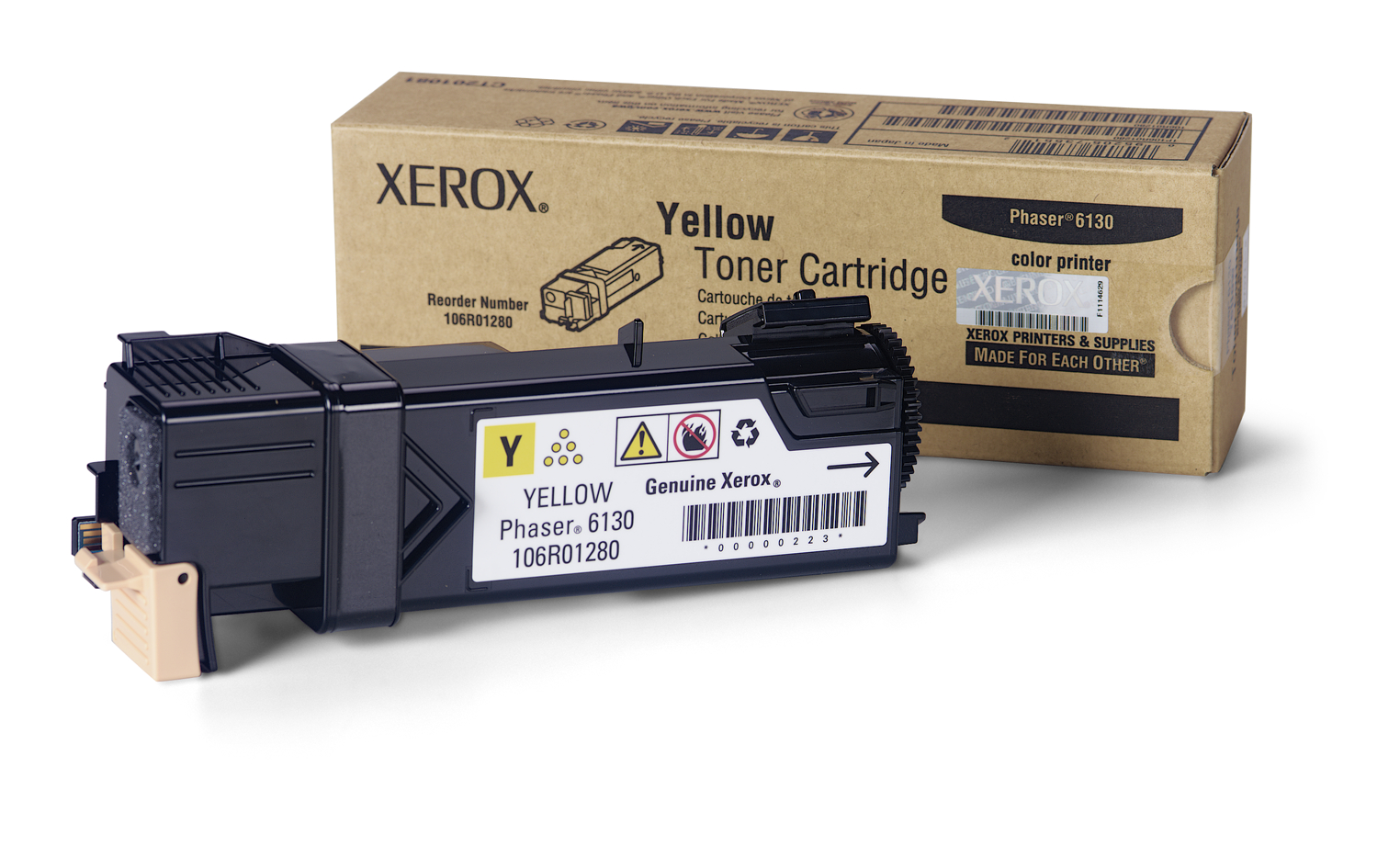 XER106R01280 Toner Cartridge- 1900 Page Yield- Yellow