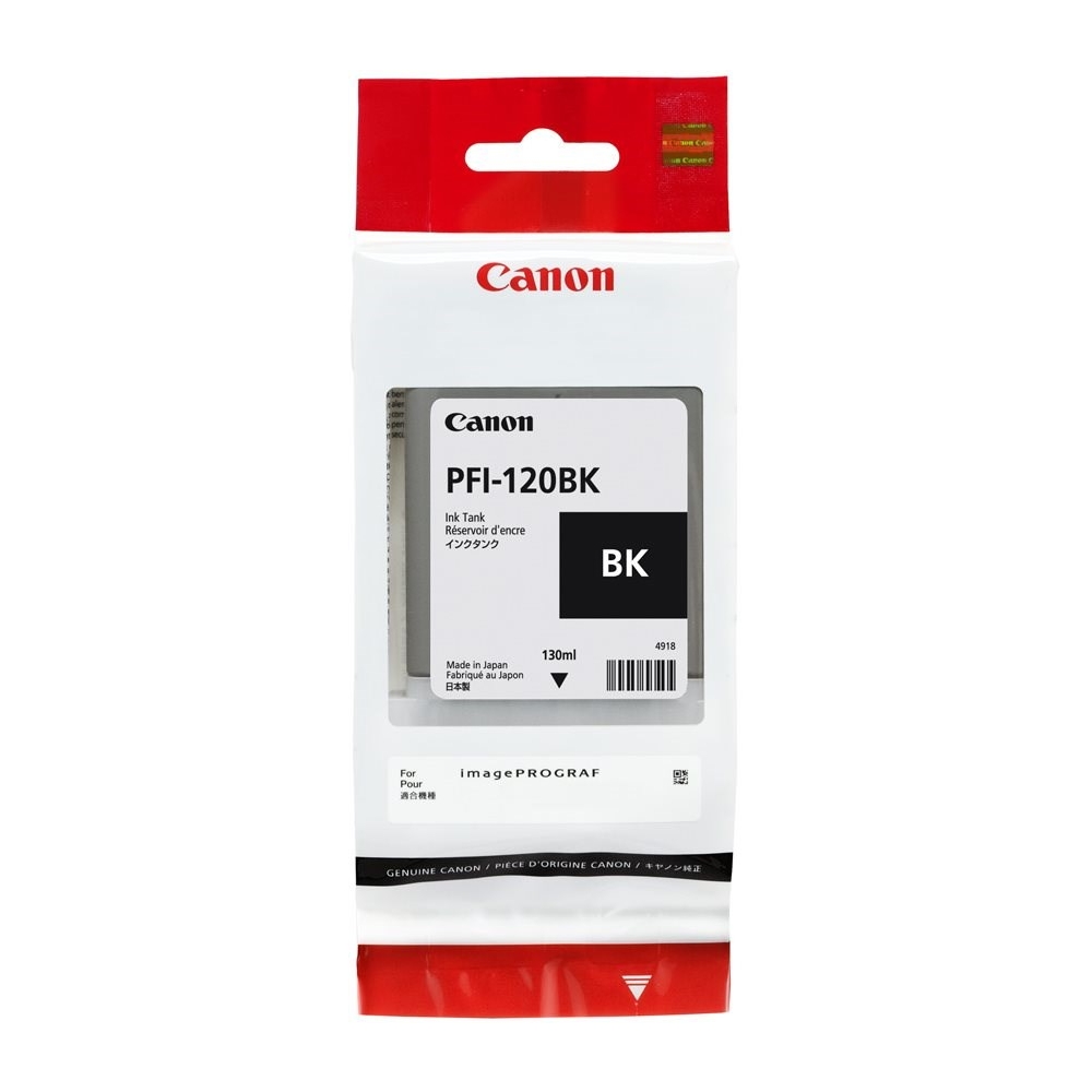 PFI-120BK imagePROGRAF TM-200, TM-300, TM-305, TM-355 Black Pigment  Ink Tank 130ml