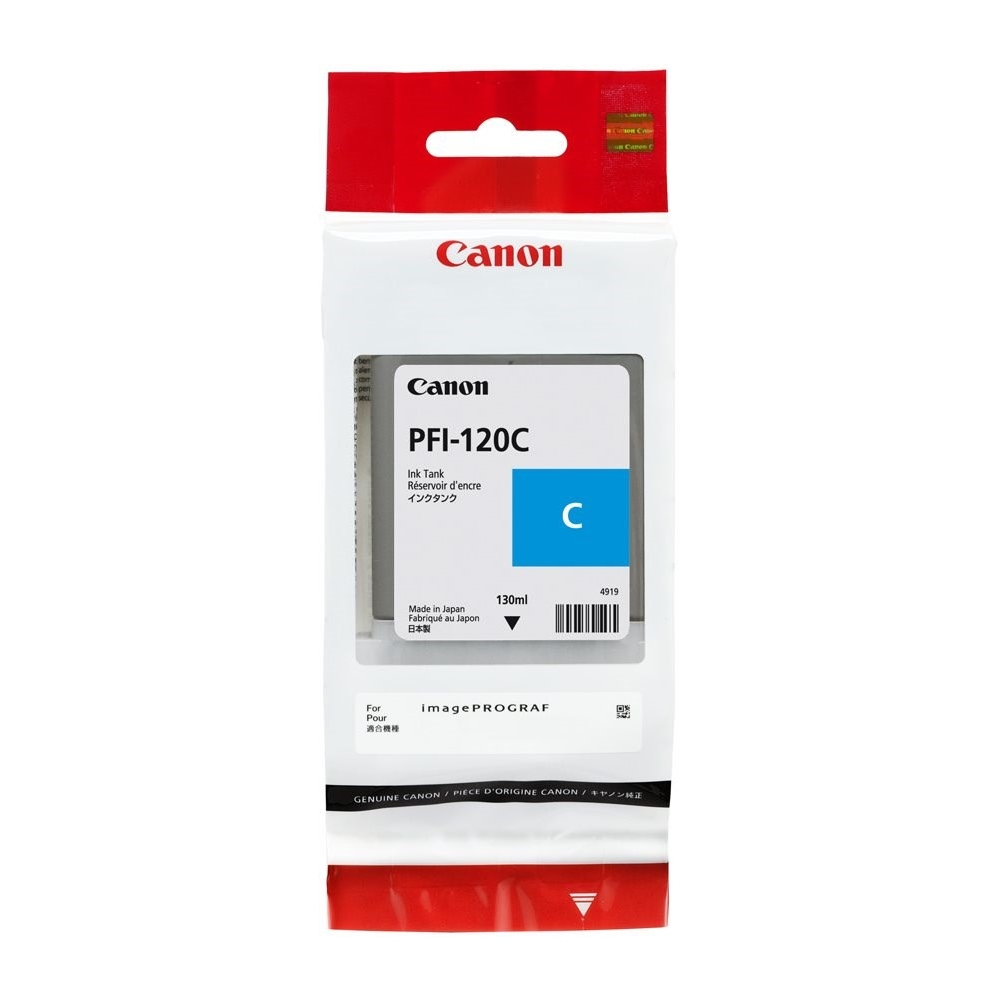 PFI-120C imagePROGRAF TM-200, TM-300, TM-305, TM-355 Cyan Pigment Ink Tank 130ml