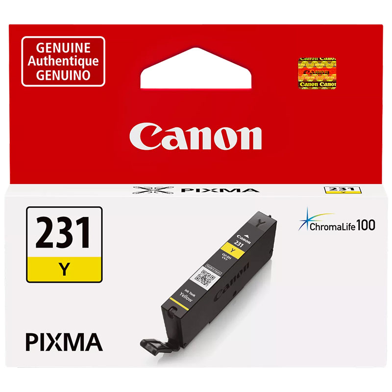 Canon Genuine CLI-231Y Yellow Standard Yield Ink Cartridge (6677C001) | Quill