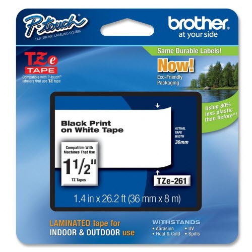 Brother PTTZE261 Labels