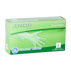 Diamond Gloves IF 48 Powder-Free Clear Vinyl Gloves - Large (100/Box)