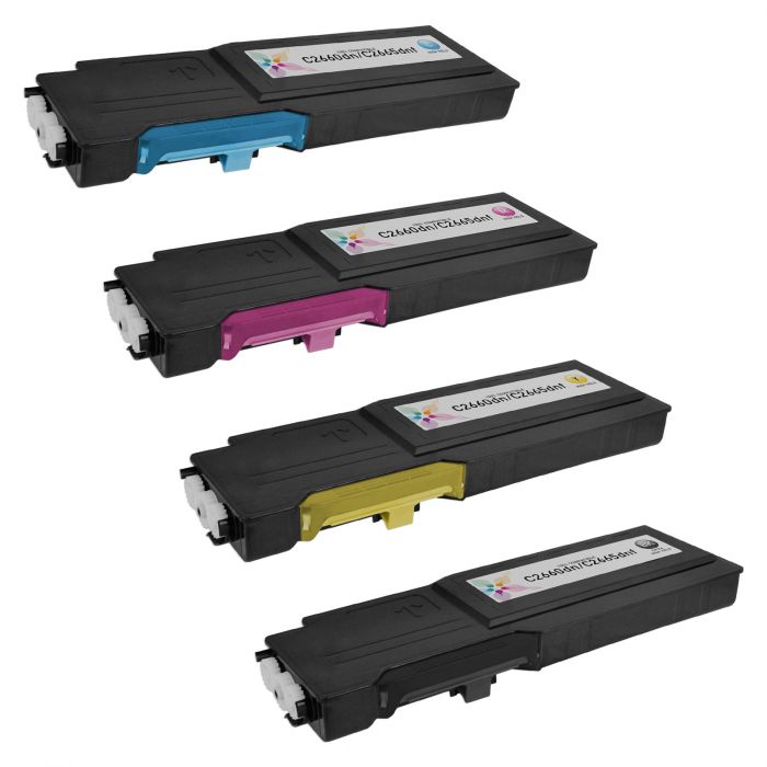 replacement for Dell 593-BBBU 593-BBBT 593-BBBS 593-BBBR 2C2M2Y2K Ouguan InkReplacement toner cartridges for Dell C2660dn C2665dnf Toner Cartridges 8PK