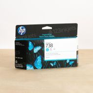 OEM HP 738 Cyan DesignJet Ink Cartridge, 498N5A