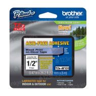 Brother OEM TZEAF131 Black on Clear Label Tape