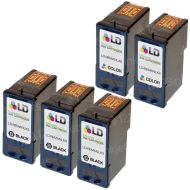 Inkjet Supplies for Lexmark Printers - Remanufactured Bulk Set of 5 Ink Cartridges 3 Black Lexmark #3 (18C1530) and 2 Color Lexmark #2 (18C0190)