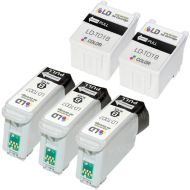 Inkjet Supplies for Epson Printers - Remanufactured Bulk Set of 5 Ink Cartridges 3 Black Epson T017201 (T017) and 2 Color Epson T018201 (T018)