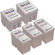 Inkjet Supplies for Epson Printers - Compatible Bulk Set of 5 Ink Cartridges 3 Black Epson S020189 (S189108) and 2 Color Epson S020191 (S191089)