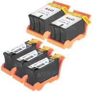 Inkjet Supplies for Dell Printers - Compatible Bulk Set of 5 Ink Cartridges - 3 Black Dell T109N (Series 24) and 2 Color Dell T110N (Series 24)