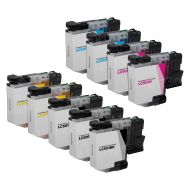 9-Pack Compatible Brother LC501 Ink Cartridges (3 Black, 2 each Cyan, Magenta, Yellow)