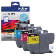 OEM Brother LC402 Pack of 3 SY Color Ink Cartridges (1 of each Cyan, Magenta, Yellow)