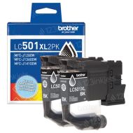 OEM Brother LC501XL 2-Pack High Yield Black Ink Cartridges