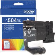 Brother Genuine LC504BK Standard Yield Black Ink Cartridge