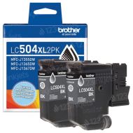 OEM Brother LC504XL Twin Pack High Yield Black Ink Cartridges