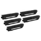 Compatible Kyocera-Mita TK-1152 Toners, 5 Pack Black