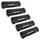 Compatible Canon 125 Toners, 5 Pack Black