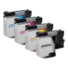 Set of 4 Compatible Brother LC501XL High Yield Ink Cartridges (Black, Cyan, Magenta, Yellow)
