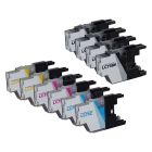 LC75 Set of 10 High Yield Ink cartridges for Brother