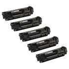 Compatible Canon 072H Black Toner Cartridge High Yield Set of 5