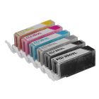Compatible PGI250XL and CLI251XL: 1 Pigment Bk PGI250XL and 1 Each of CLI251XL (Bk, C, M, Y, G) Ink for Canon