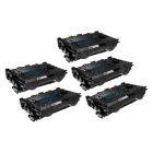 Pack of 5 Compatible High Yield HP 37X Black Toner Cartridge (CF237X)