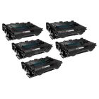 Pack of 5 Compatible Extra High Yield HP 37Y Black Toner Cartridge (CF237Y)
