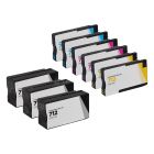 Set of 9 Remanufactured HP 712 Inkjet Cartridge: 3 Black and 2 each of Cyan, Magenta, Yellow