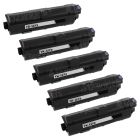 Compatible Kyocera TK-1272 Black Toner 5 Pack