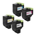 Compatible Lexmark CX410, CX510 HY Set of 4 Toner Cartridges
