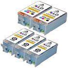 Inkjet Supplies for Canon Printers - Remanufactured Bulk Set of 5 Ink Cartridges - 3 Black Canon PGI-35 (1509B002) and 2 Color Canon CLI-36 (1511B002)