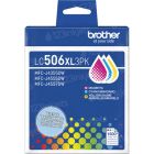 Brother Genuine LC506XL3PK 3-Pack High Yield Cyan, Magenta, and Yellow Ink Cartridges