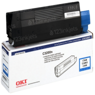 Okidata 43034803 (Type C6) OEM Cyan Toner