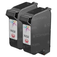 Remanufactured FP Fluorescent Red PostBase PIC40 HY Inkjet Cartridge 2 Pack