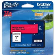 Brother TZe451 OEM Black on Red Tape