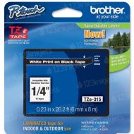 Brother TZe315 OEM White on Black Tape