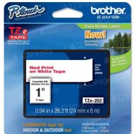Brother TZe252 OEM Red on White Tape