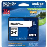 Brother TZe241 OEM Black on White Tape