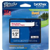 Brother TZe232 OEM Red on White Tape