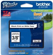 Brother TZe221 OEM Black on White Tape