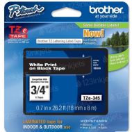 Brother TZe345 OEM White on Black Tape