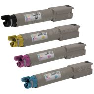 Comp Okidata C3400n 4-pack Toner Cartridge Bundle