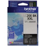 Brother LC20EBK Super HY Black Genuine Ink