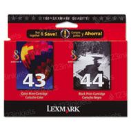 OEM Lexmark No. 43/44 Black/Color Combo Pack