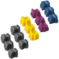 Xerox Phaser 8560 Compatible Set of 15 Solid Ink Sticks: Bk, C, M, Y