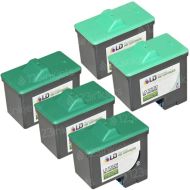 Inkjet Supplies for Dell Printers - Remanufactured Bulk Set of 5 Ink Cartridges 3 Black Dell T0529 (310-4142/Series 1) and 2 Color Dell T0530 (310-4143/Series 1)