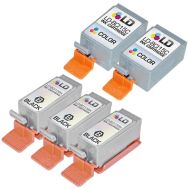 Inkjet Supplies for Canon Printers - Compatible Bulk Set of 5 Ink Cartridges 3 Black Canon BCI-15BK (8190A003) and 2 Color Canon BCI-15C (8191A003)
