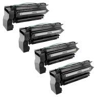 Remanufactured Lexmark C770, HY (Bk, C, M, Y) Toner Cartridges