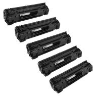 5 Pack Compatible Black Toner Cartridges for HP 85A (CE285A)