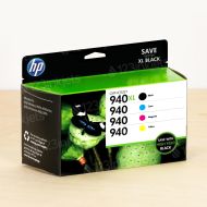OEM HP 940XL/940 Ink Cartridges (1 of each Black High Yield and Cyan/Magenta/Yellow Standard Yield), CZ143FN  