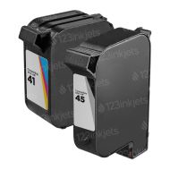 Reman HP 45 & HP 41 Ink Cartridge Set	